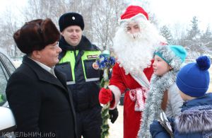 Дед Мороз поздравил автолюбителей