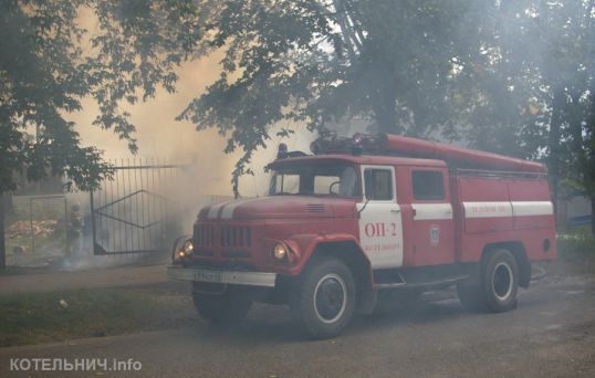 Пожар на улице Октябрьской