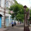 12 - В 1926, 27 годах в город пришло электричество. Установка одного из первых электрических фонарей на улице Советской.